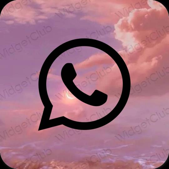 Pictograme pentru aplicații WhatsApp estetice
