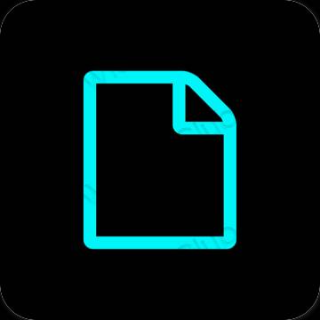Estetisk svart Files app ikoner