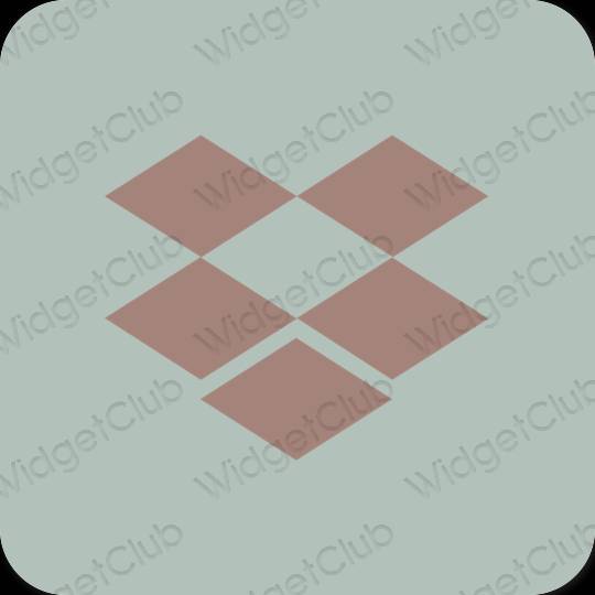 Estético verde Dropbox ícones de aplicativos