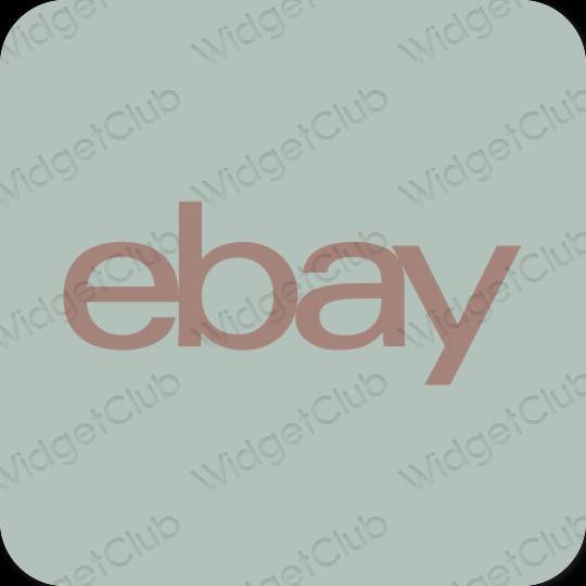Esthétique vert eBay icônes d'application