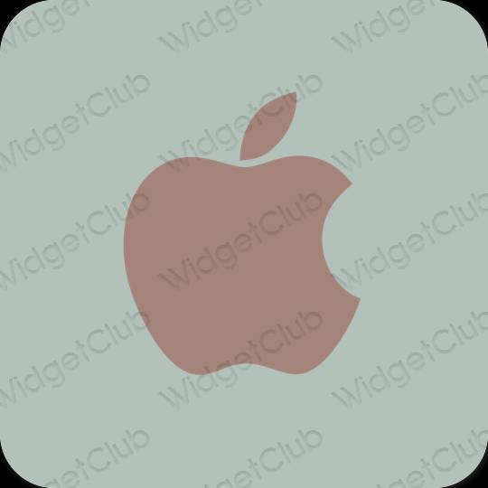 Esthétique vert Apple Store icônes d'application