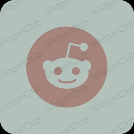Esthétique vert Reddit icônes d'application