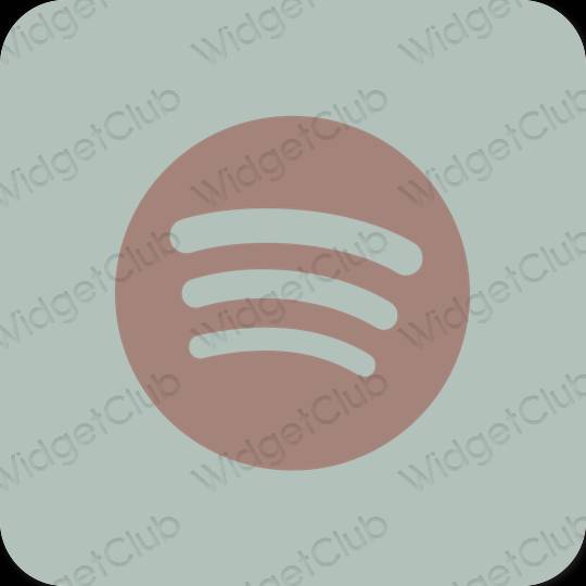 Estético verde Spotify ícones de aplicativos