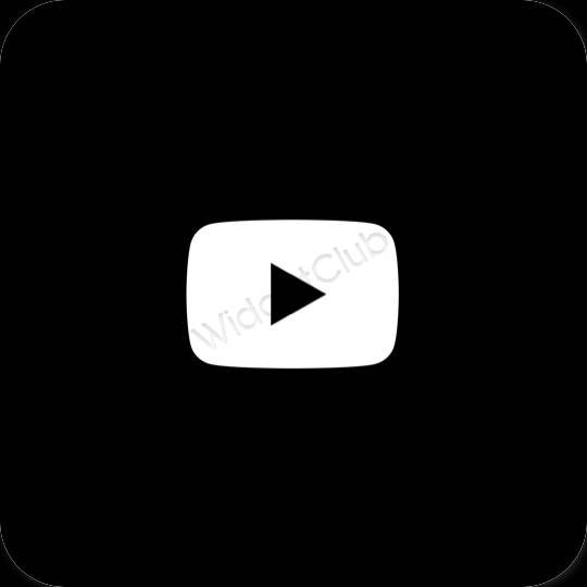 Thẩm mỹ đen Youtube biểu tượng ứng dụng