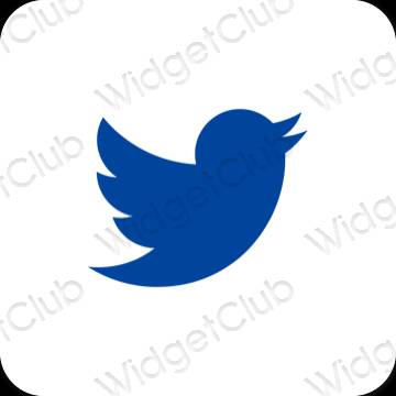 Icônes d'application Twitter esthétiques