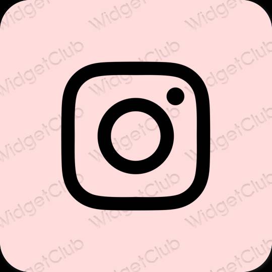эстетический пастельно-розовый Instagram значки приложений