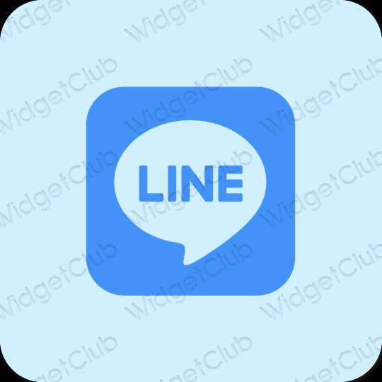 Естетичен лилаво LINE икони на приложения