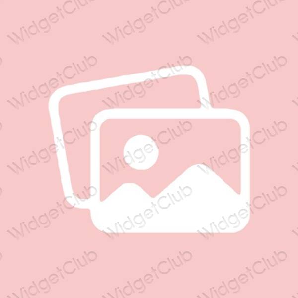 Estético rosa Calendar ícones de aplicativos