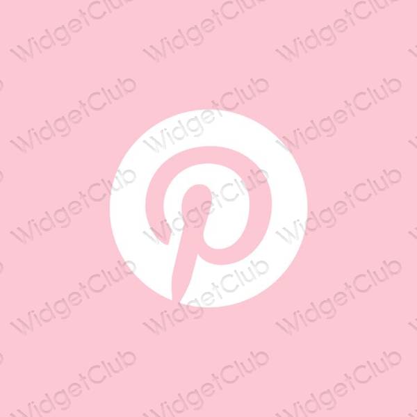Estetické ikony aplikácií Pinterest