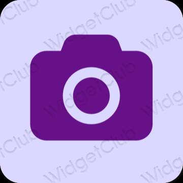 Stijlvol paars Camera app-pictogrammen