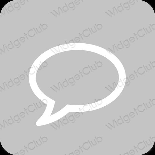 Stijlvol grijs Messages app-pictogrammen