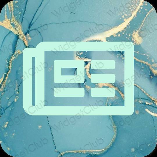 Estetico blu pastello Reminders icone dell'app