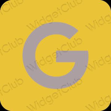 Esztétika barna Google alkalmazás ikonok