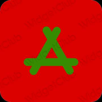 Stijlvol rood AppStore app-pictogrammen