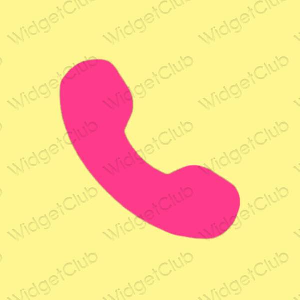 Aesthetic yellow AppStore app icons