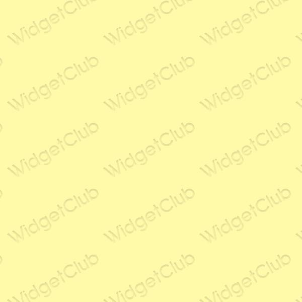 Aesthetic yellow Messages app icons