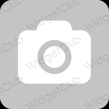 Ästhetisch grau Camera App-Symbole