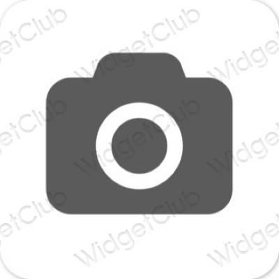 Stijlvol grijs Camera app-pictogrammen