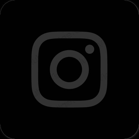 Estetik qara Instagram proqram nişanları