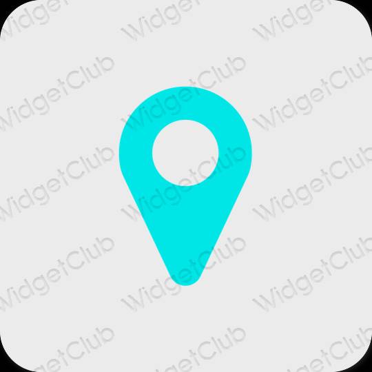 Estetico grigio Map icone dell'app