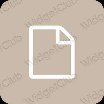 Stijlvol beige Notes app-pictogrammen