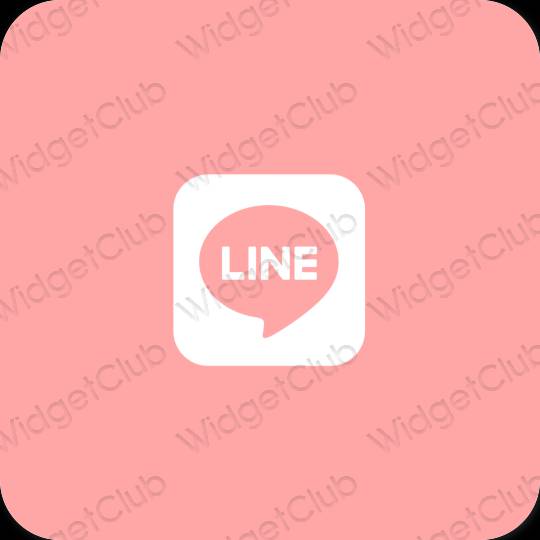 Естетичний рожевий LINE значки програм