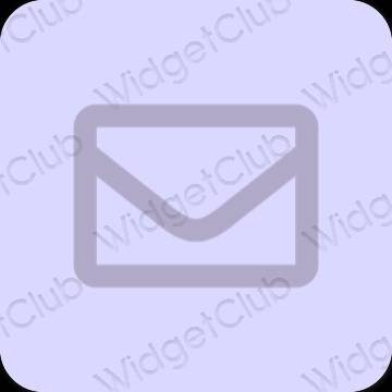 Естетичен лилаво Mail икони на приложения
