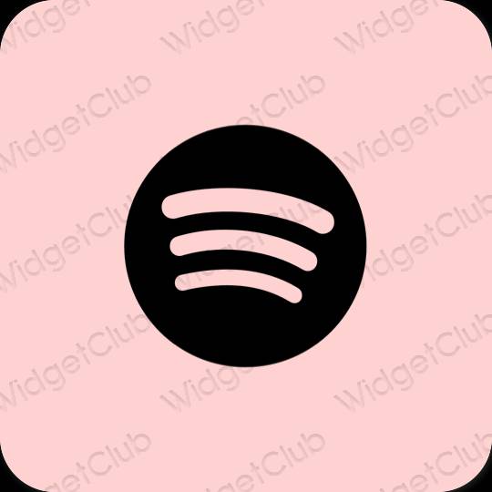 Aesthetic pink Spotify app icons