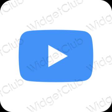 Estetyka niebieski Youtube ikony aplikacji