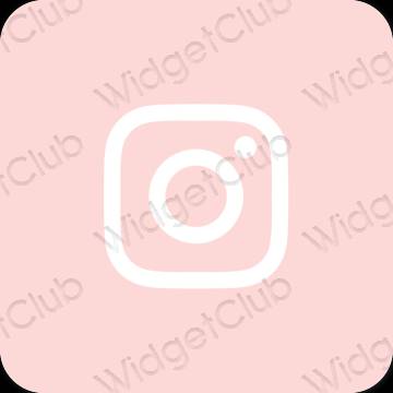 Aesthetic pastel pink Instagram app icons