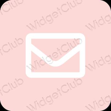 Estético rosa pastel Gmail iconos de aplicaciones