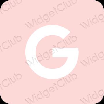 Estetico rosa pastello Google icone dell'app