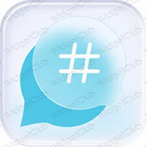 Aesthetic blue Messages app icons