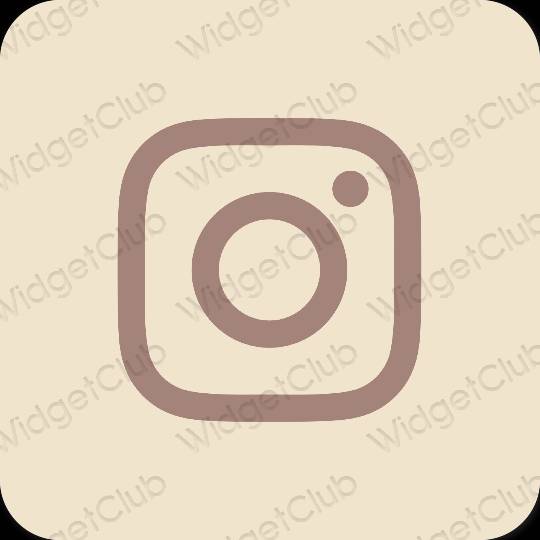 Esztétika bézs Instagram alkalmazás ikonok