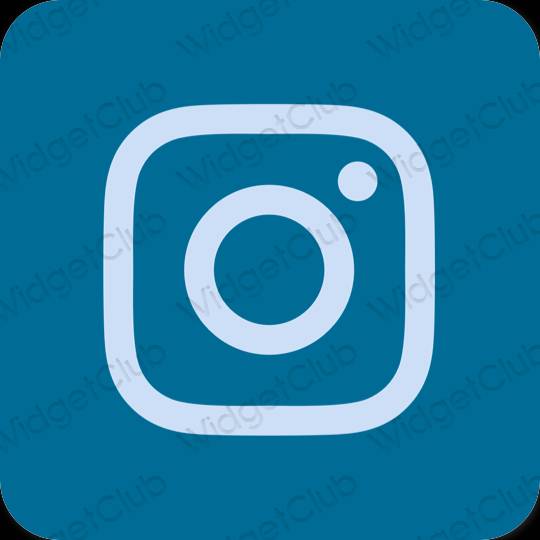 Estetické Modrá Instagram ikony aplikácií