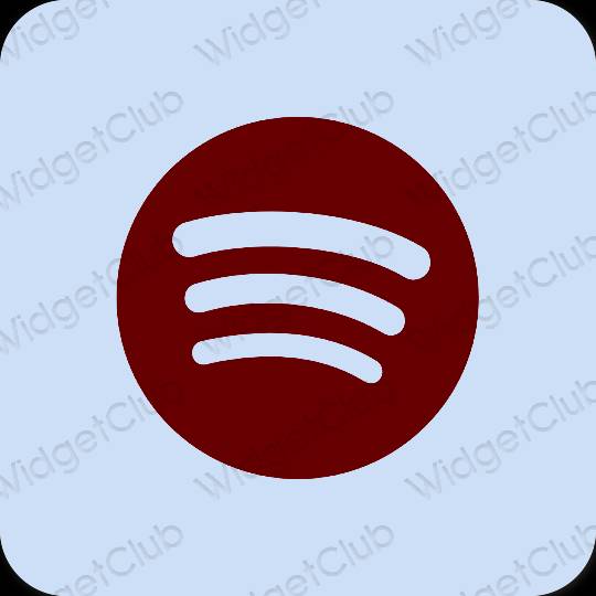 Estetico blu pastello Spotify icone dell'app