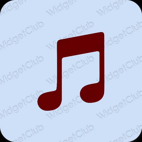 Ästhetisch Violett Apple Music App-Symbole