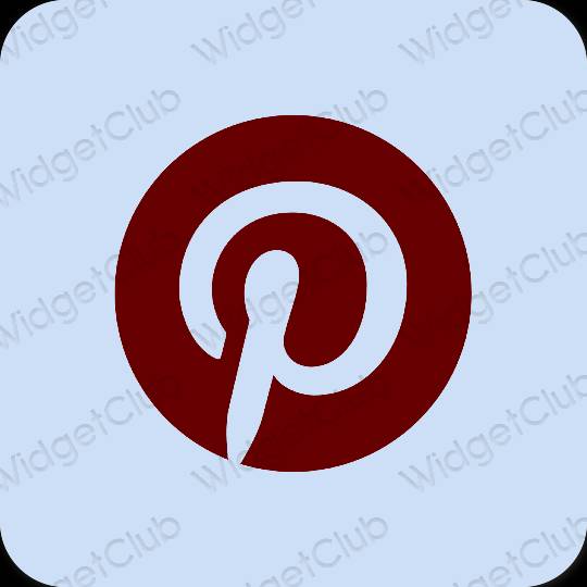 Estetik pastel mavi Pinterest uygulama simgeleri