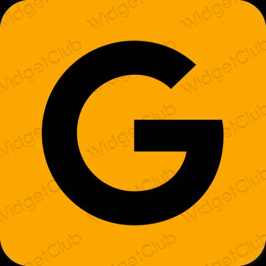 Esteetiline oranž Google rakenduste ikoonid
