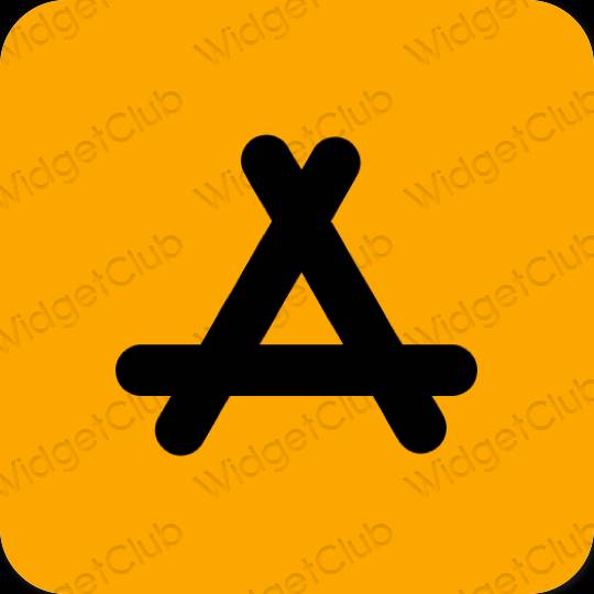 Естетичен оранжево AppStore икони на приложения