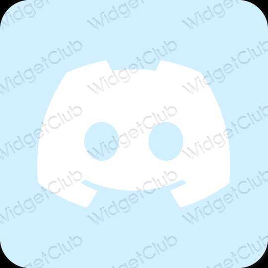 Estetico blu pastello discord icone dell'app