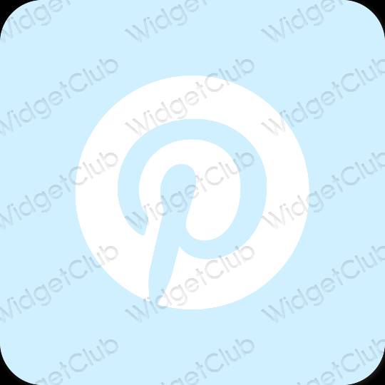 Stijlvol pastelblauw Pinterest app-pictogrammen