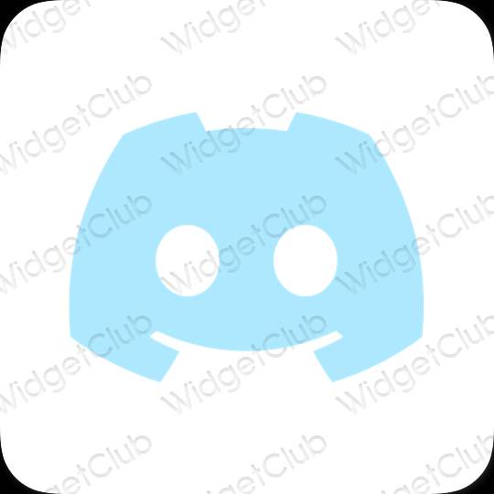 زیبایی شناسی آبی پاستلی discord آیکون های برنامه