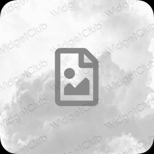 Aesthetic gray Photos app icons