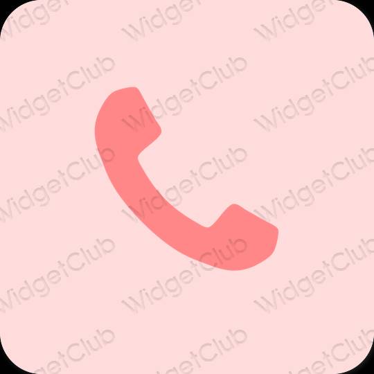 審美的 柔和的粉紅色 Phone 應用程序圖標
