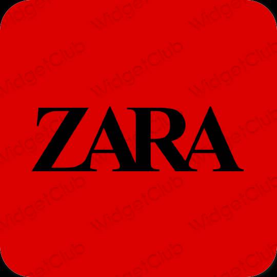 Estetsko rdeča ZARA ikone aplikacij