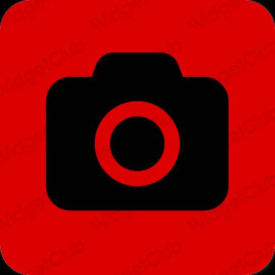 Estetisk röd Camera app ikoner