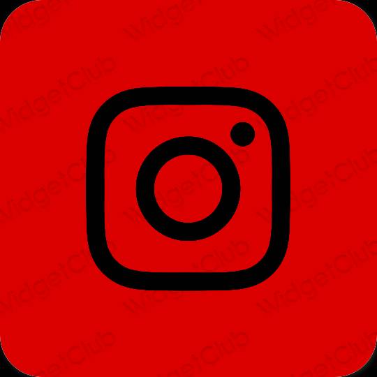 Estetyka czerwony Instagram ikony aplikacji