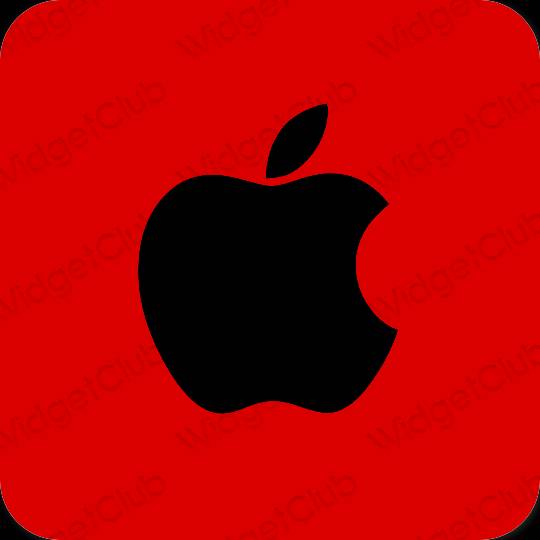 เกี่ยวกับความงาม สีแดง Apple Store ไอคอนแอพ