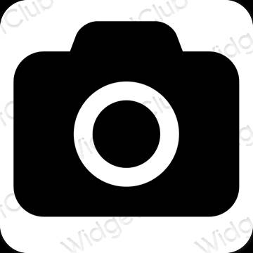 Estetski crno Camera ikone aplikacija